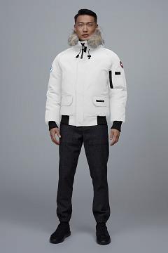 Chamarras Canada Goose Hombre Mexico - PBI Chilliwack Chaqueta De Bombardero Blancos NT1295704